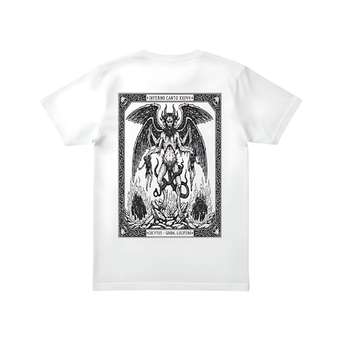 T-shirt Ghettoblaster Lucifer Inferno white