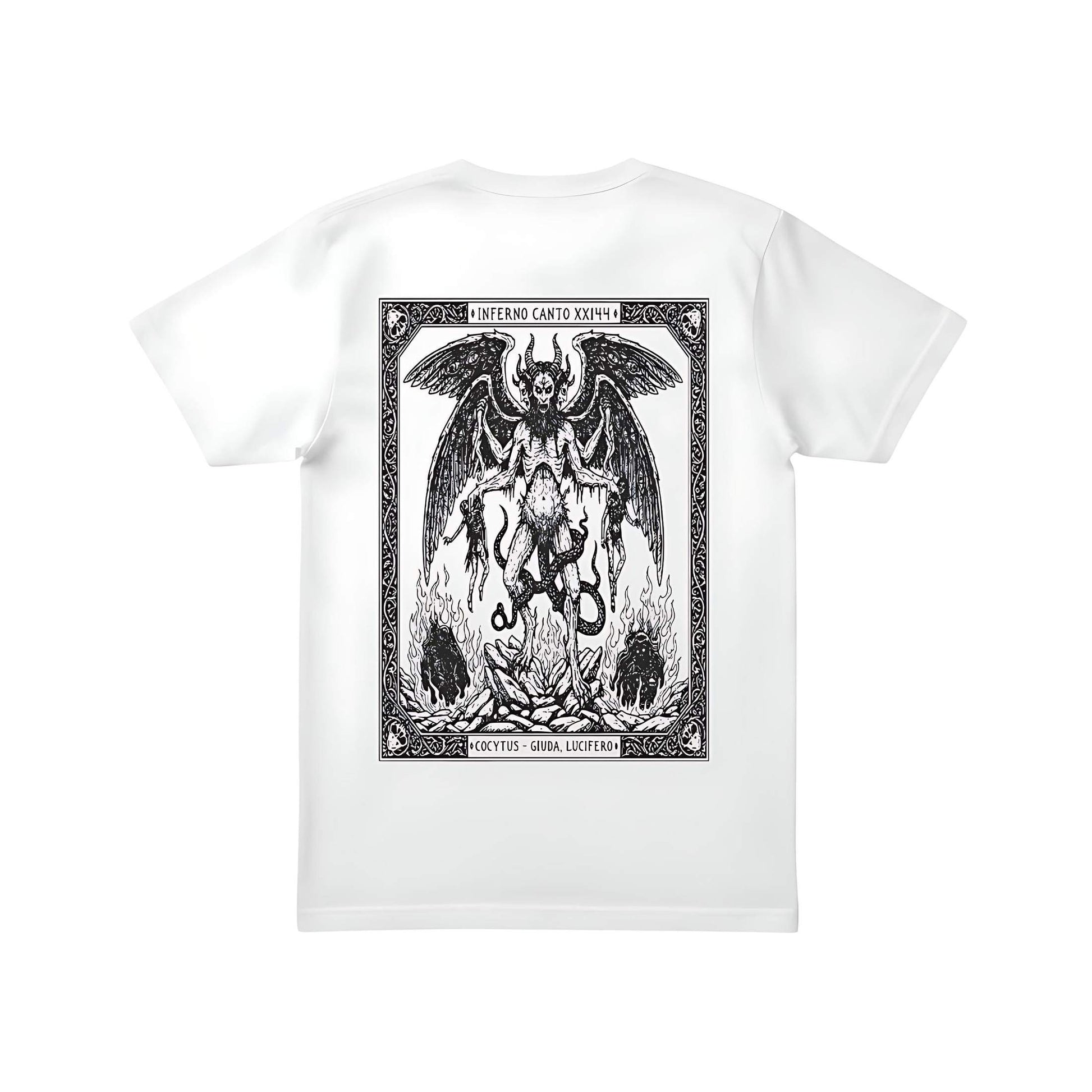 T-shirt Ghettoblaster Lucifer Inferno white