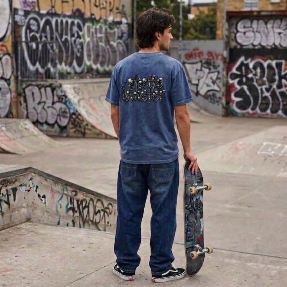 T-shirt Ghettoblaster Metal vintage blu