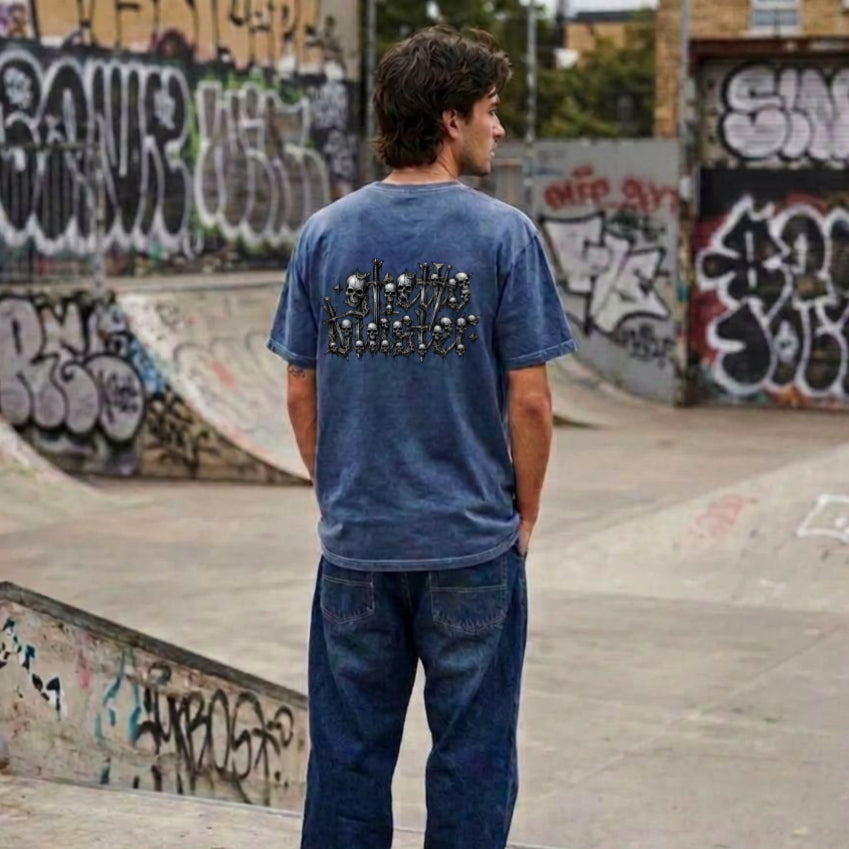 T-shirt Ghettoblaster Metal vintage blu