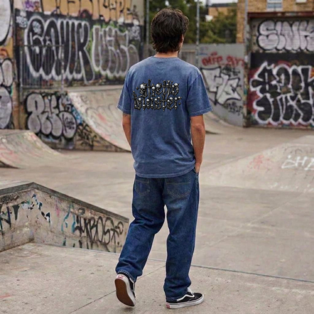 T-shirt Ghettoblaster Metal vintage blu