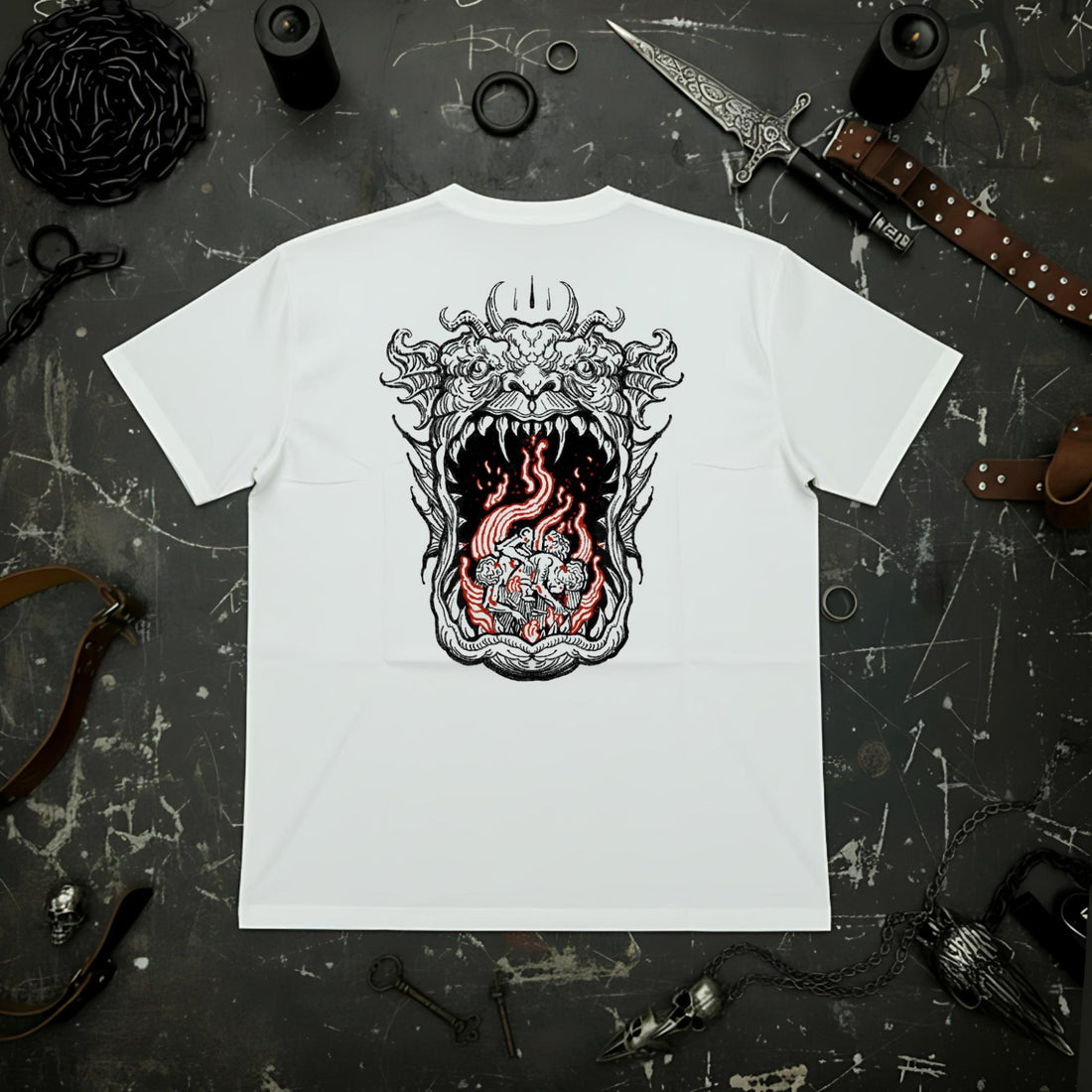 T-shirt Ghettoblaster Mouth white