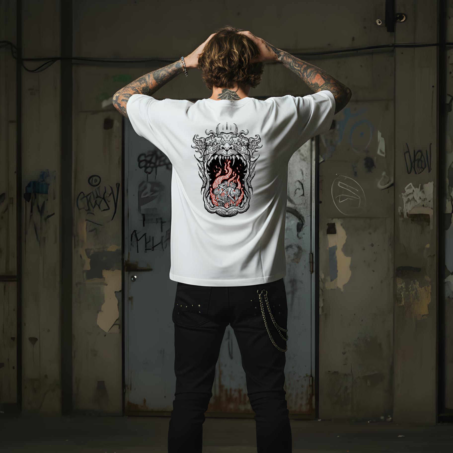 T-shirt Ghettoblaster Mouth white