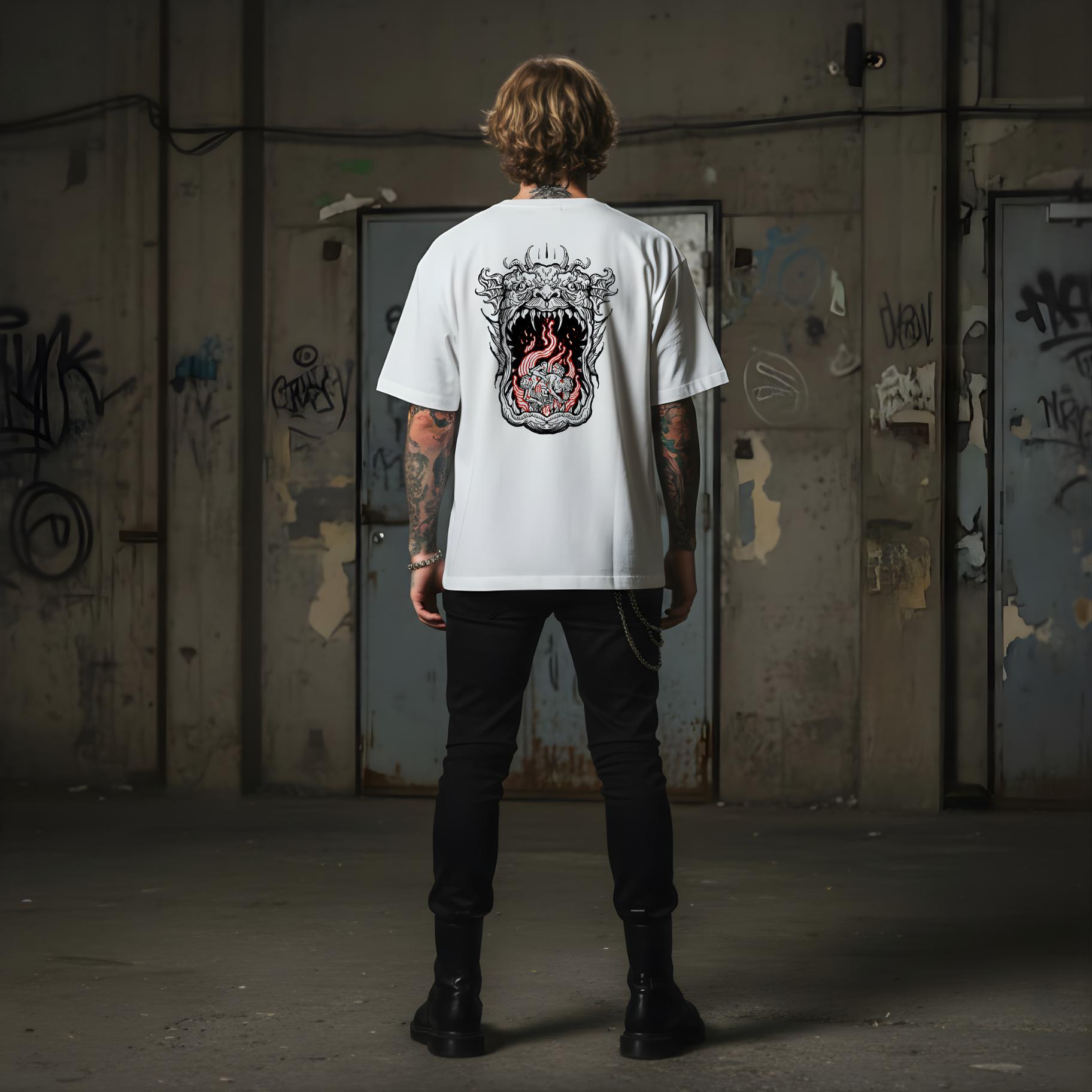 T-shirt Ghettoblaster Mouth white