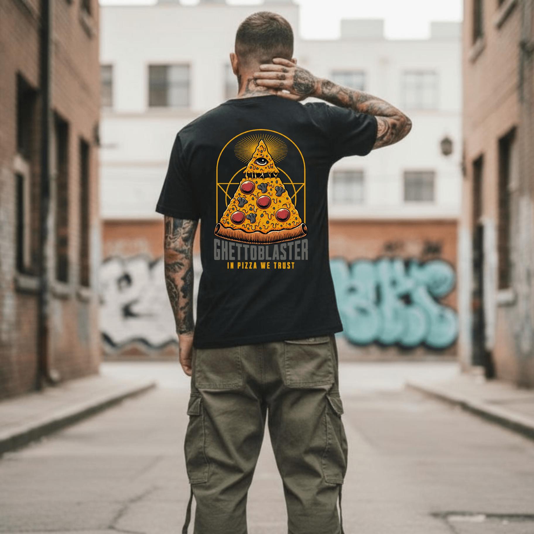 T-shirt Ghettoblaster Pizza black