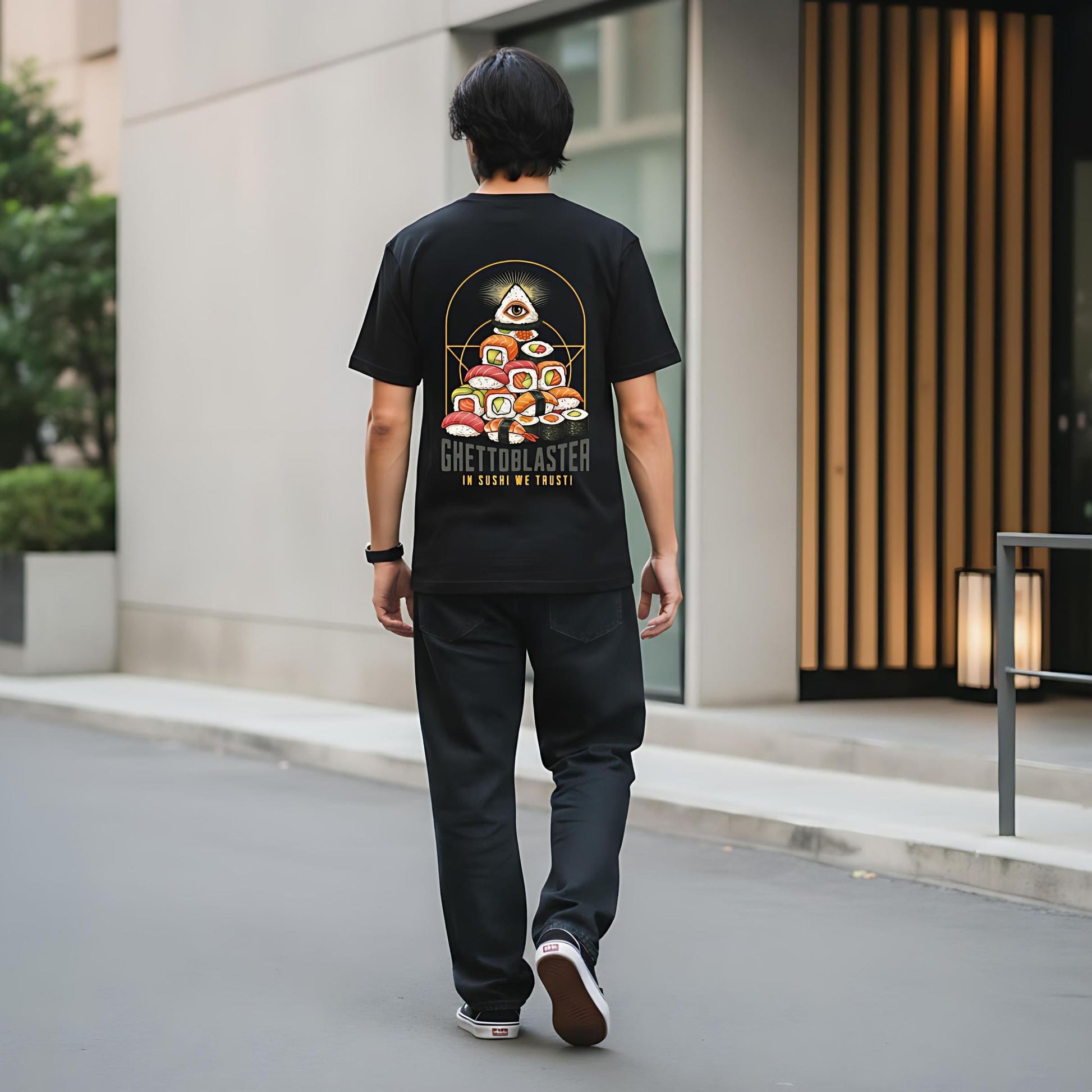 T-shirt Ghettoblaster Sushi Trust black