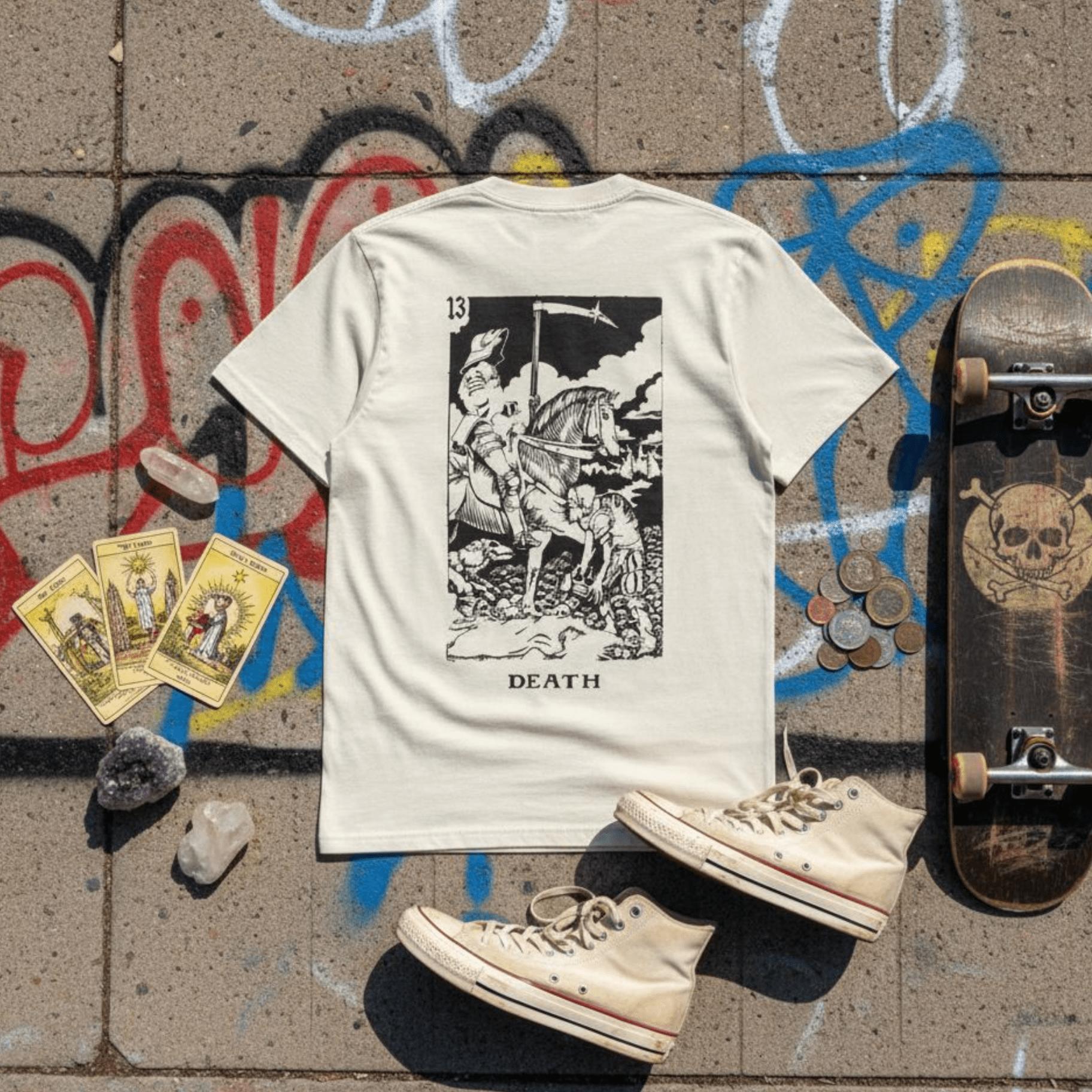 T-shirt Ghettoblaster Tarot Death off white