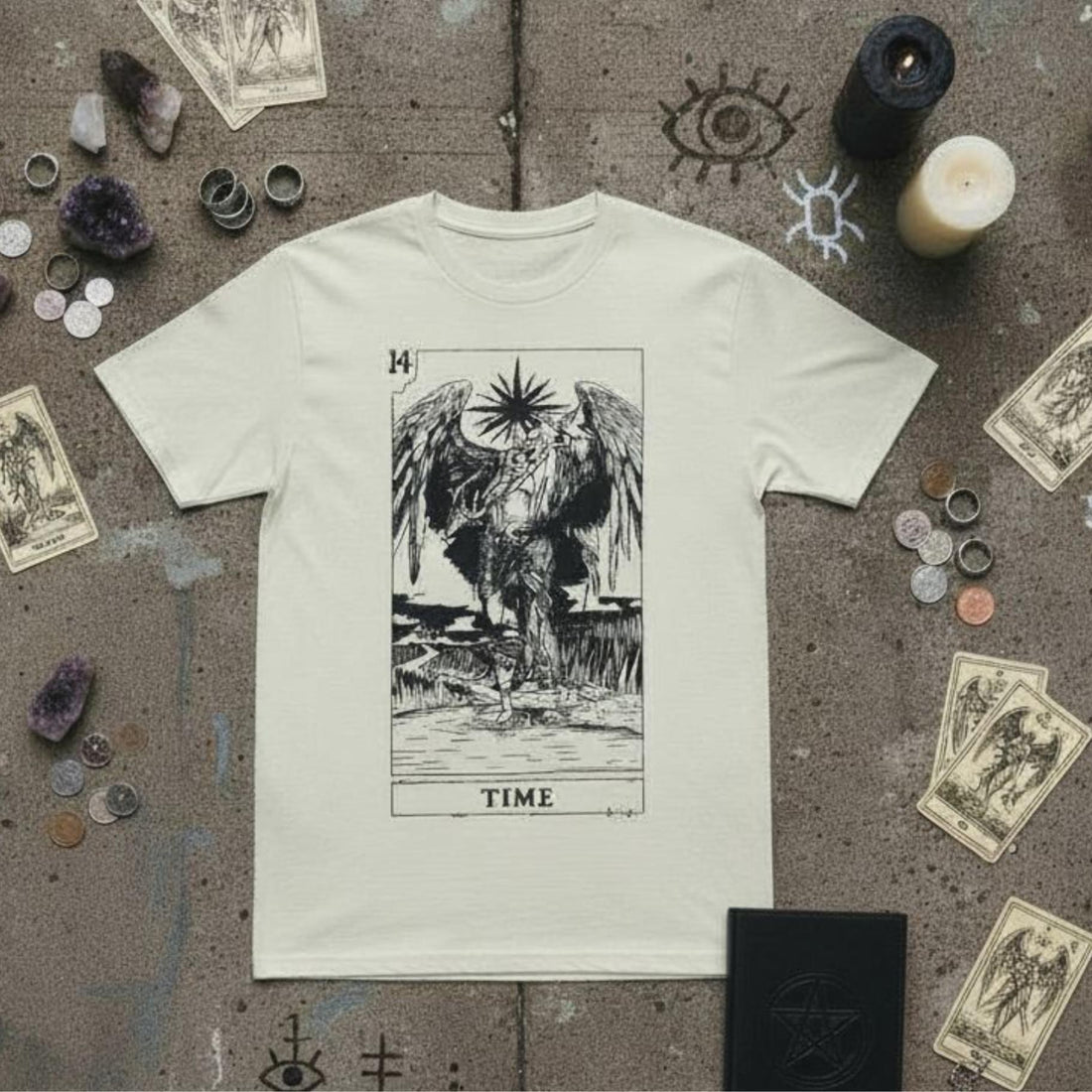 T-shirt Ghettoblaster Tarot Time off white
