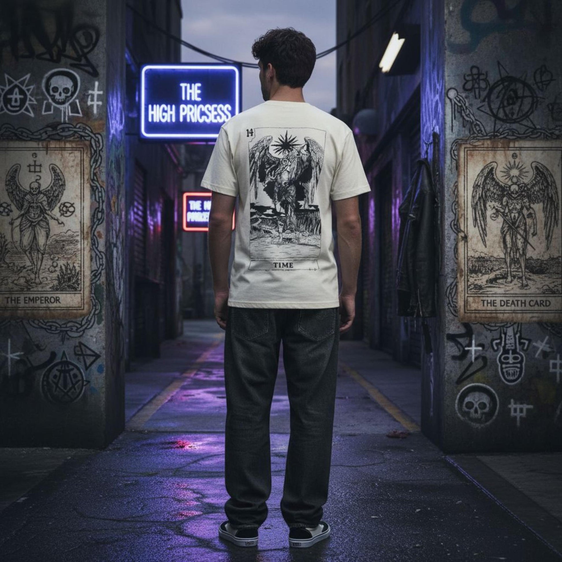 T-shirt Ghettoblaster Tarot Time off white