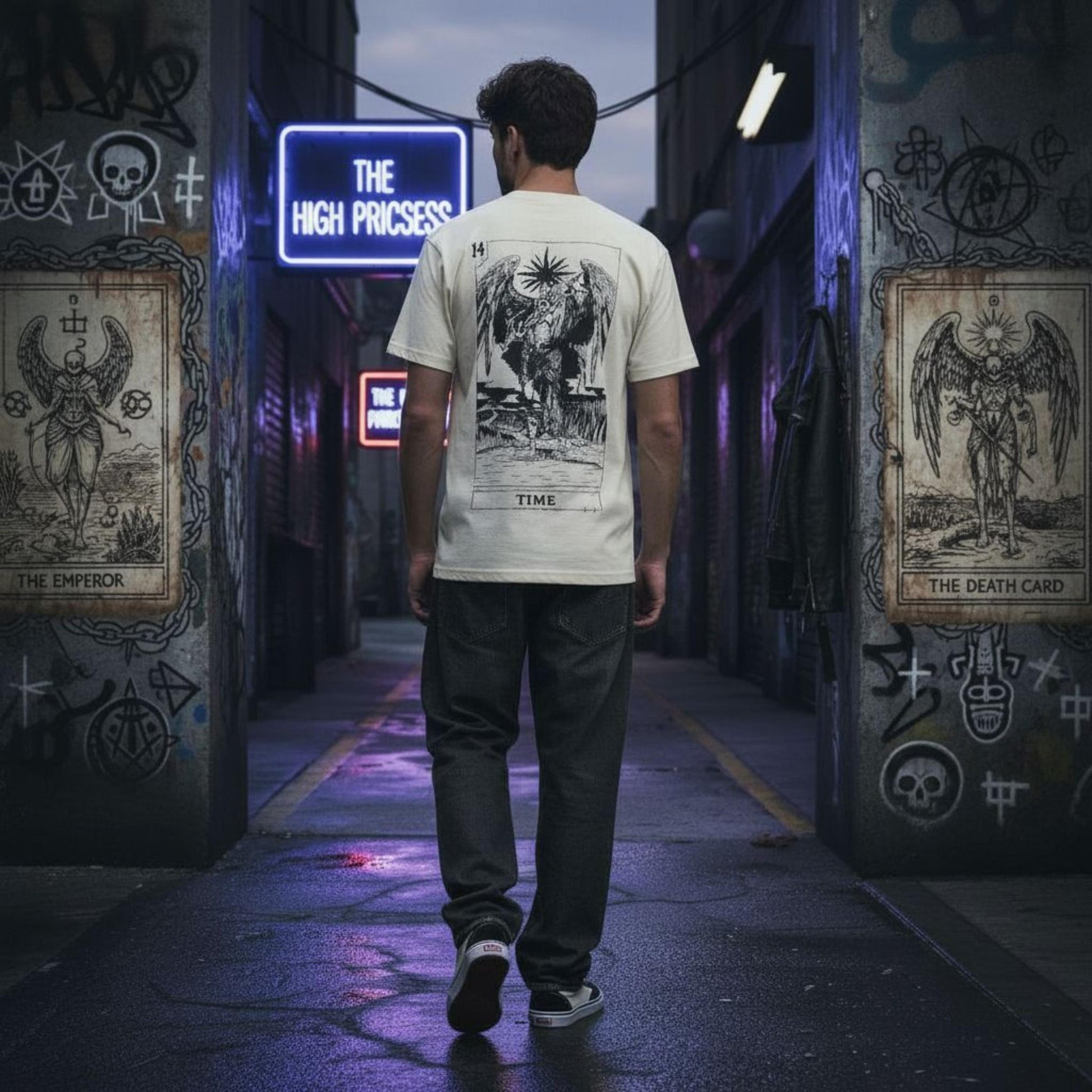 T-shirt Ghettoblaster Tarot Time off white