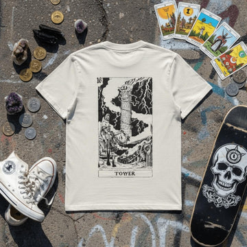 T-shirt Ghettoblaster Tarot Tower off white