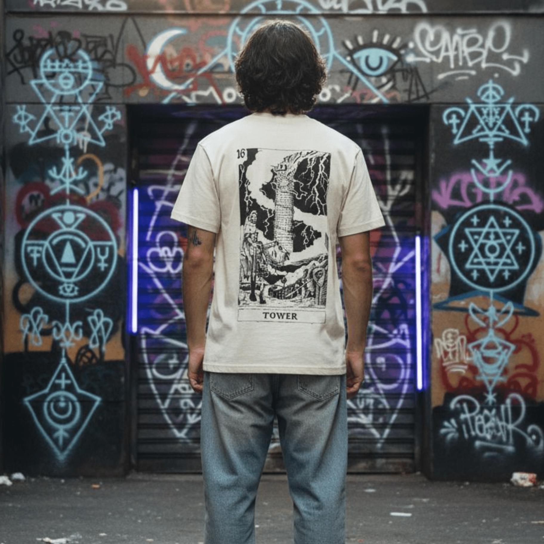 T-shirt Ghettoblaster Tarot Tower off white