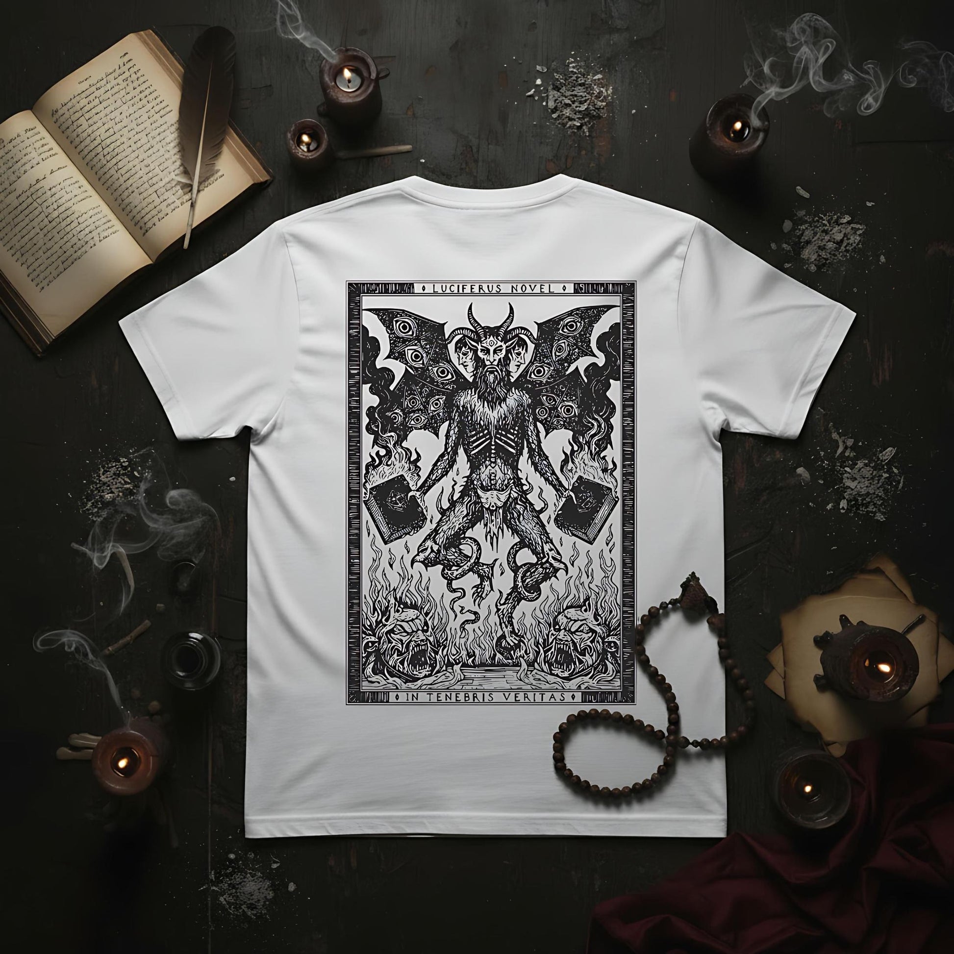 T-shirt Ghettoblaster Tenebris Veritas Inferno white