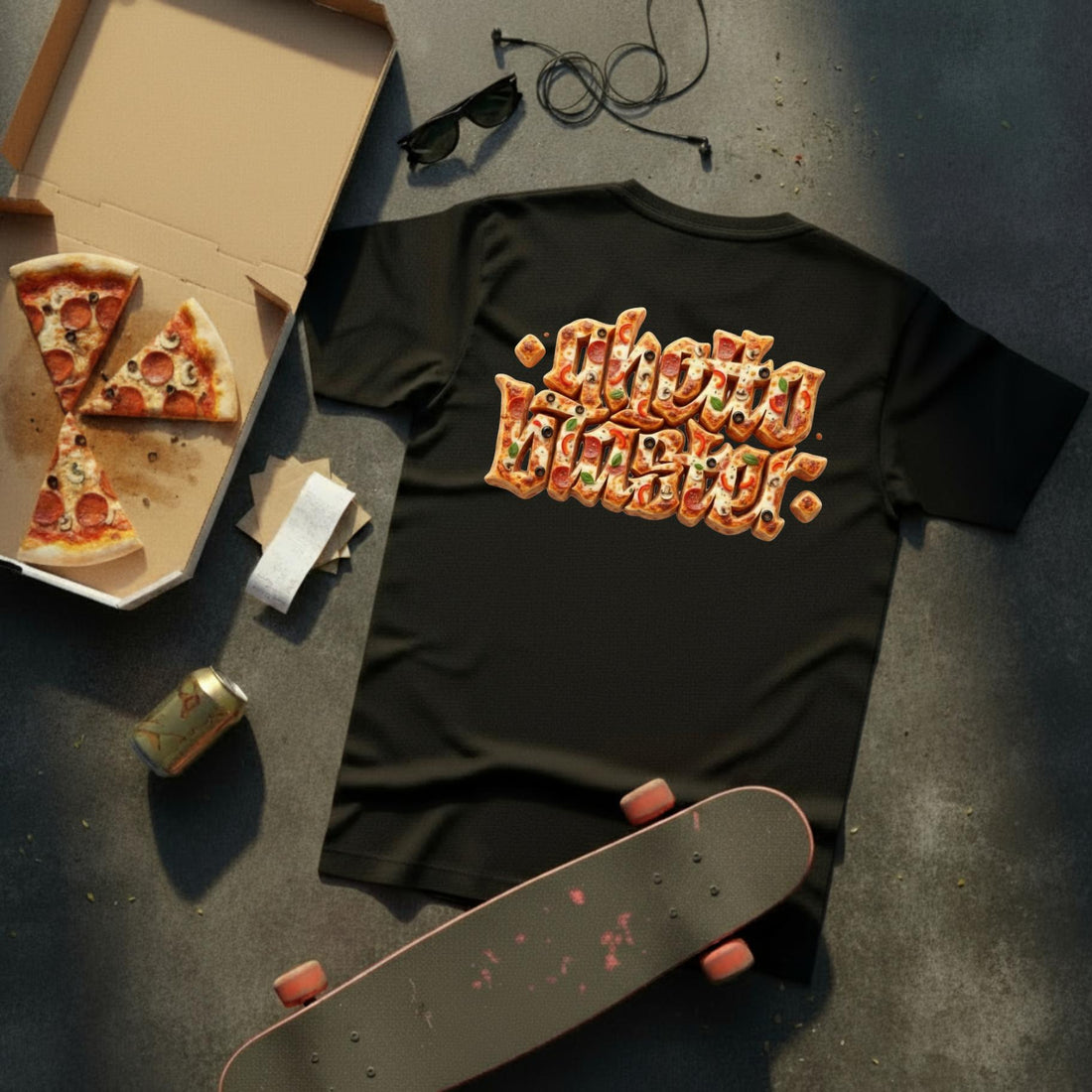 T-shirt Ghettoblaster Tenebris Veritas Inferno white