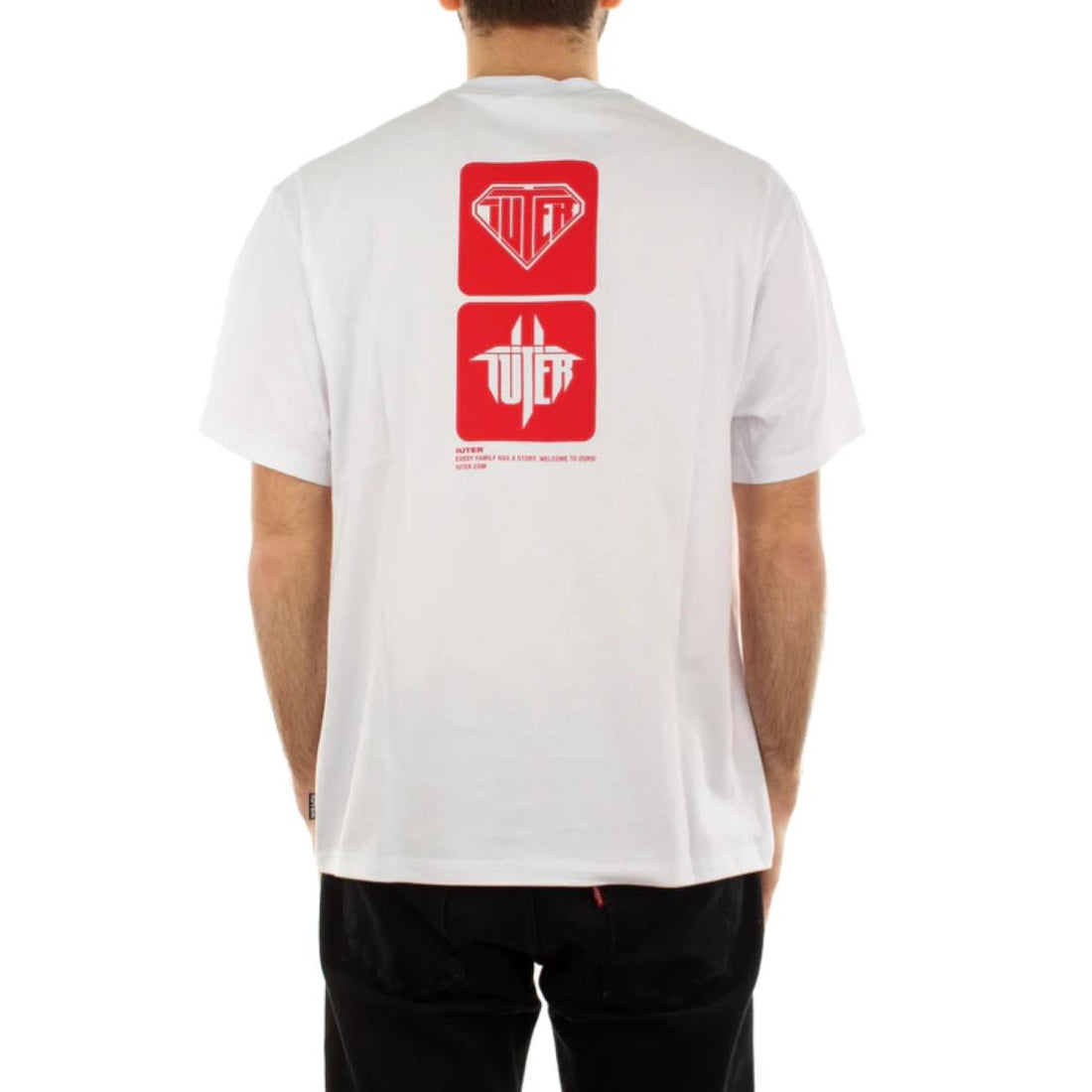 T-shirt Iuter Tab white red