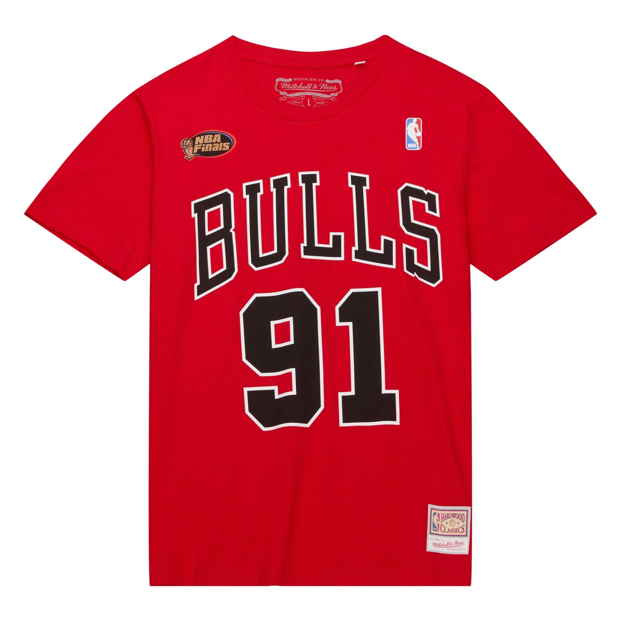 T-shirt Mitchell & Ness Chicago Bulls Rodman 91 red