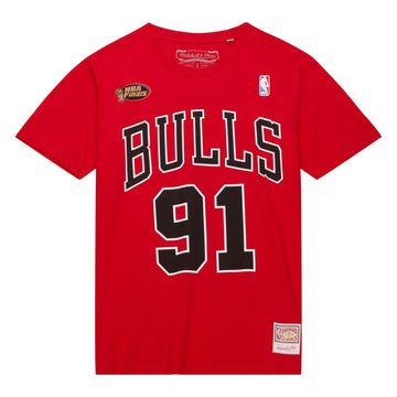 T-shirt Mitchell & Ness Chicago Bulls Rodman 91 red