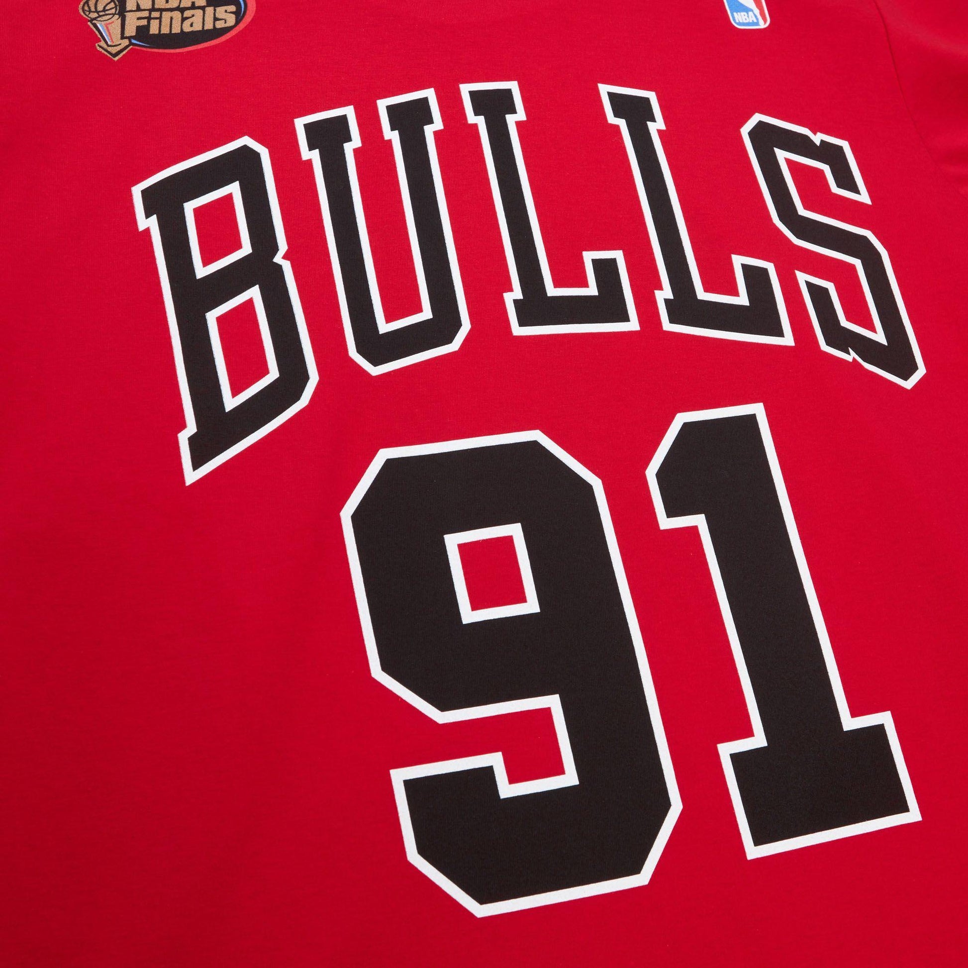 T-shirt Mitchell & Ness Chicago Bulls Rodman 91 red
