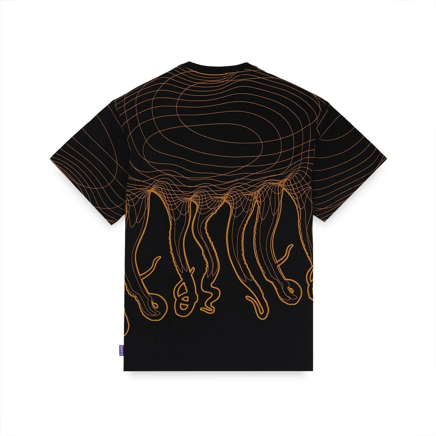 T-shirt Octopus black yellow Evangelion Eva 00