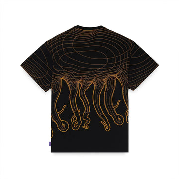 T-shirt Octopus black yellow Evangelion Eva 00