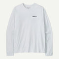 T-shirt Patagonia P-6 Logo Responsibil LS White