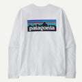 T-shirt Patagonia P-6 Logo Responsibil LS White