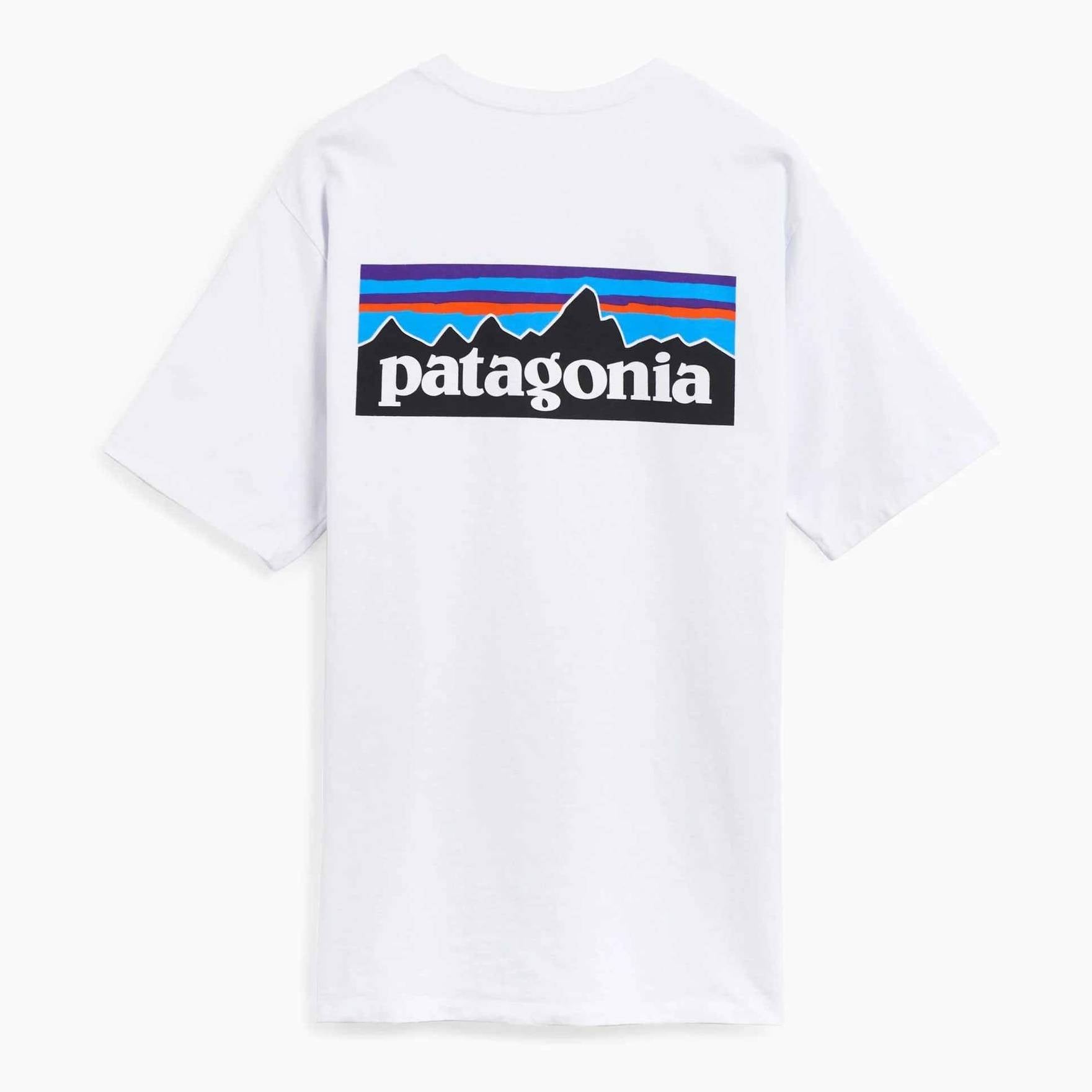 T-shirt Patagonia P-6 Logo Responsibili-tee white