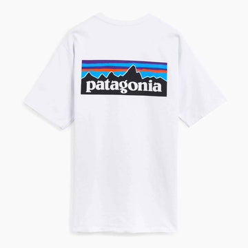 T-shirt Patagonia P-6 Logo Responsibili-tee white
