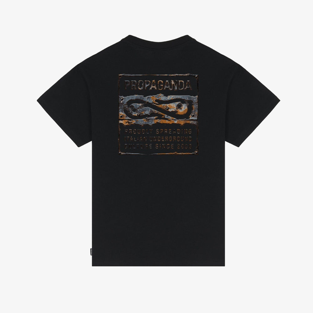 T-shirt Propaganda Label Rust Black