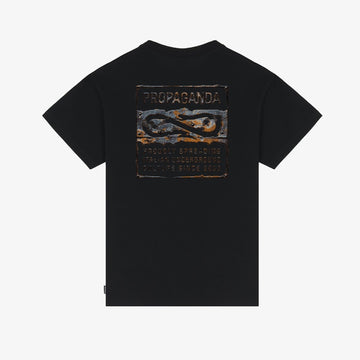 T-shirt Propaganda Label Rust Black