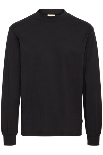T-shirt Solid Reynaldo LS Black