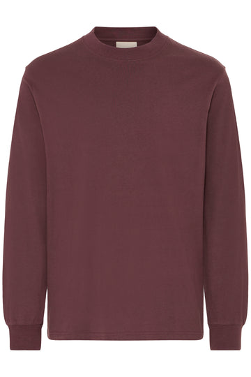 T-shirt Solid Reynaldo LS Bordeaux