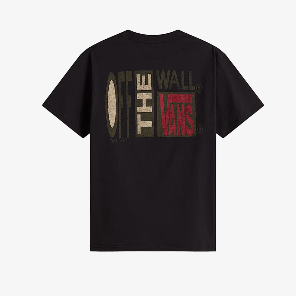 T-shirt Vans Strech Stack Crackle Black