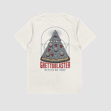 T-shirt unisex Ghettoblaster Pizza off white