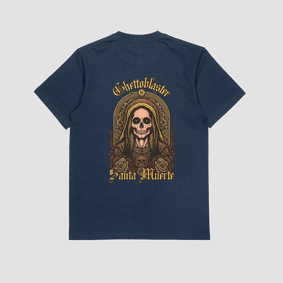 T-shirt unisex Ghettoblaster Santa Muerte navy