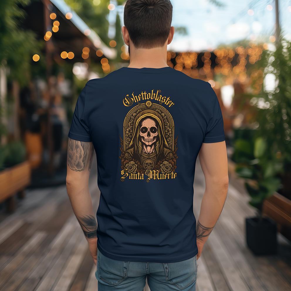 T-shirt unisex Ghettoblaster Santa Muerte navy