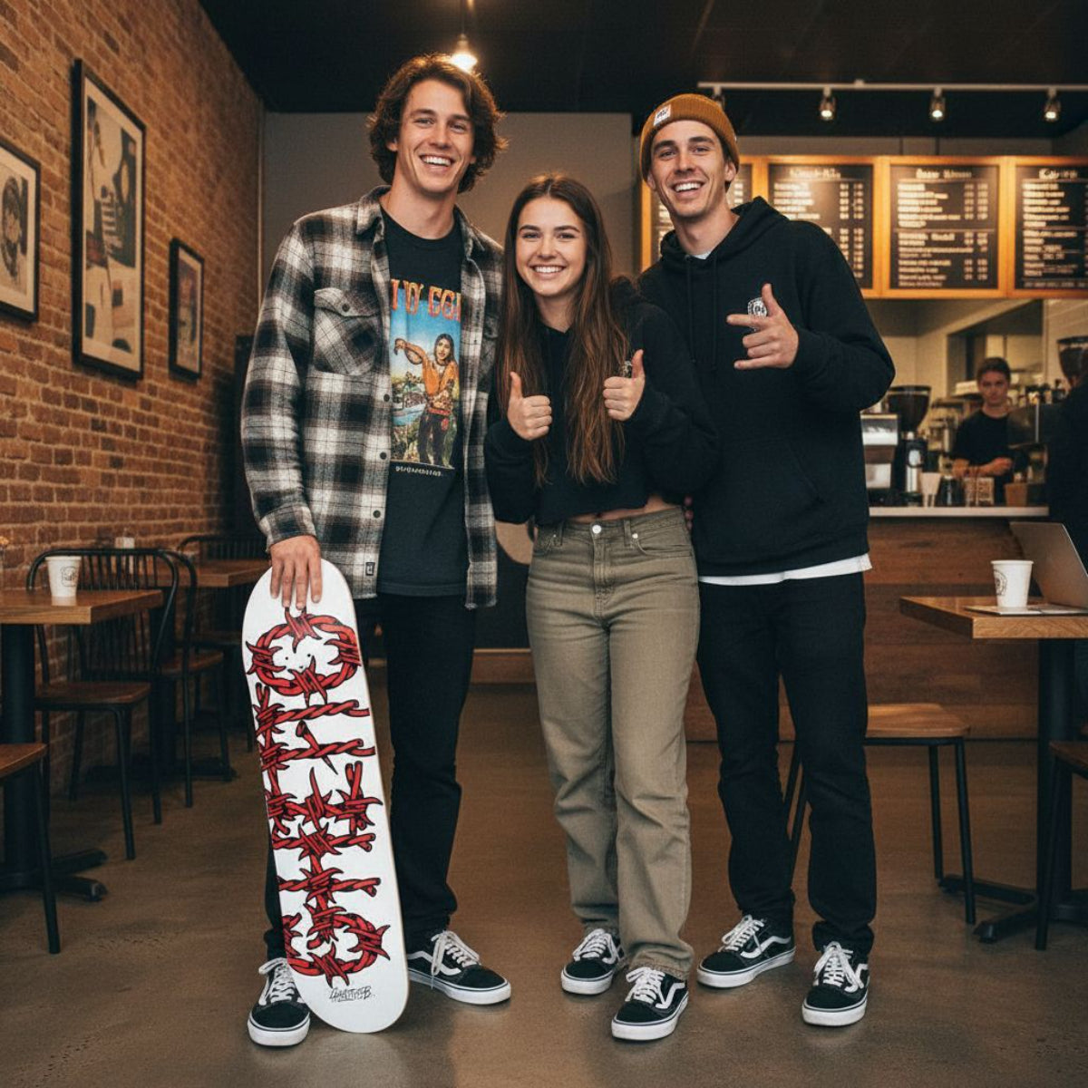 Tavola Skateboard Deck Ghettoblaster Pregripped Barded Wire Red 8.25"