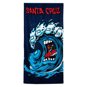Telo mare towel Santa Cruz Screaming Wave black